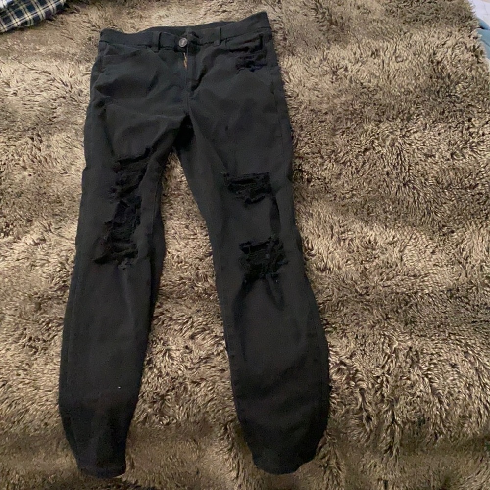 High waisted American eagle ripped jeans